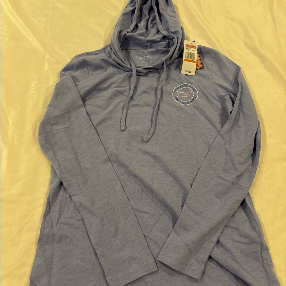 Vineyard Vines Blue Hooded Shirt